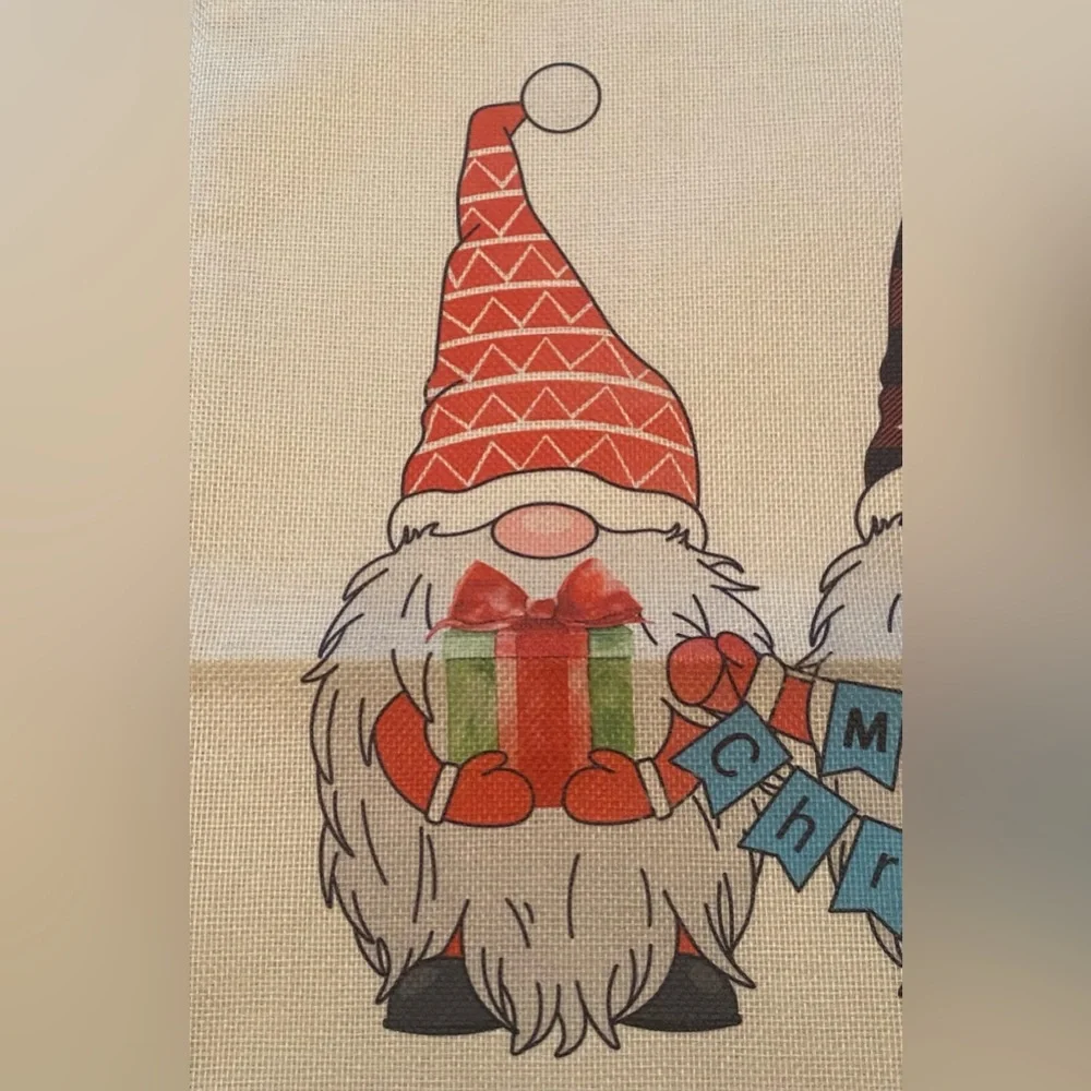 THREE SANTAS MERRY CHRISTMAS THROW PILLOW COVER 17” X 17.5” Holiday Home Decor